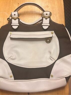 Women's Two-Tone Brown and White Tote Bag - Chic Everyday Carry
